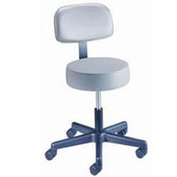 Brewer Value Plus Exam Stool, Gunmetal, 5-Wheel Base, 250 lb Capacity
