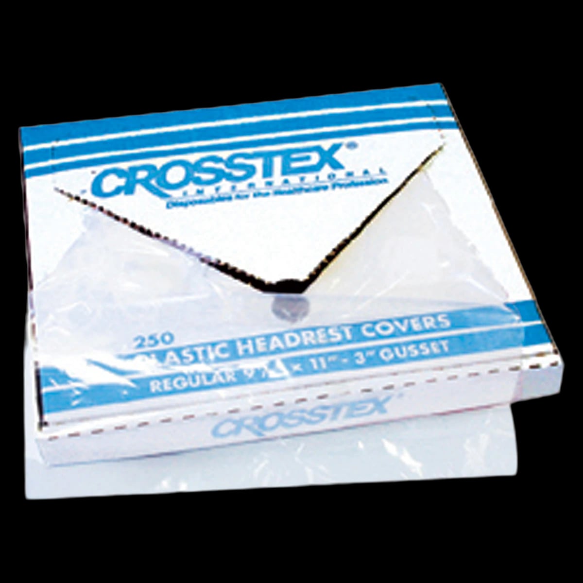 Crosstex All-Poly Plastic Headrest Covers, White, 9.5" x 11", 250/Box, L0CPW