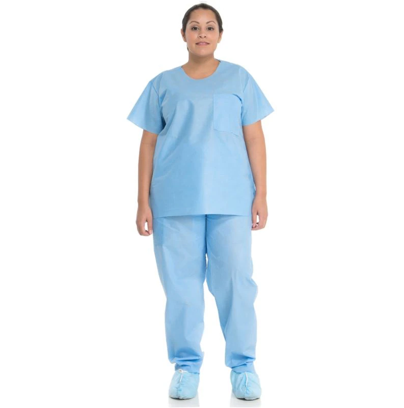 Halyard Scrub Pants, 3-Layer SMS, Non-Sterile, Disposable, 2X-Large, Blue, 48/Case