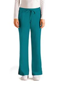 Grey's Anatomy Scrub Pant, 5-Pocket Tie-Front, Women's, Teal, X-Small, 4232