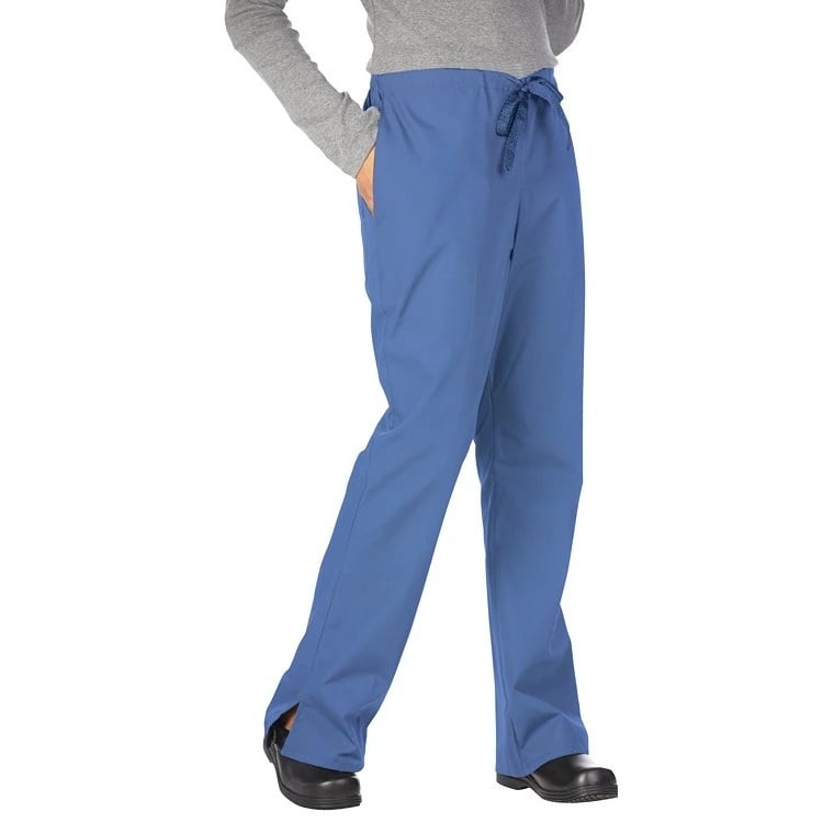 Fashion Seal Women's Scrub Pant, Small, Ceil Blue, Drawstring, 65% Polyester/35% Cotton, 3 Pockets
