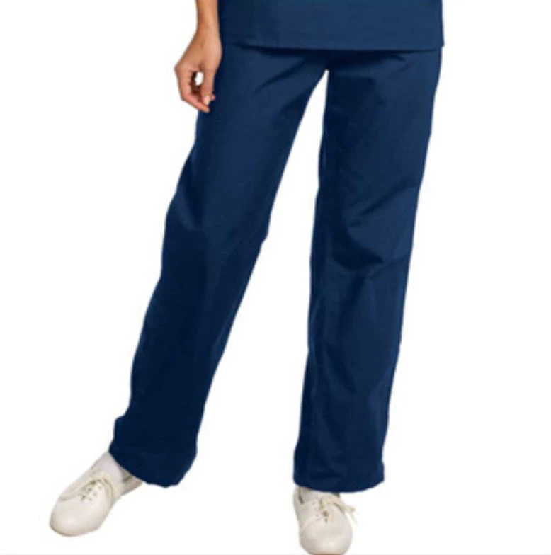 Fashion Seal Women's Petite Scrub Pant, Navy, Small, 65% Polyester / 35% Cotton, 3 Pockets, Reusable