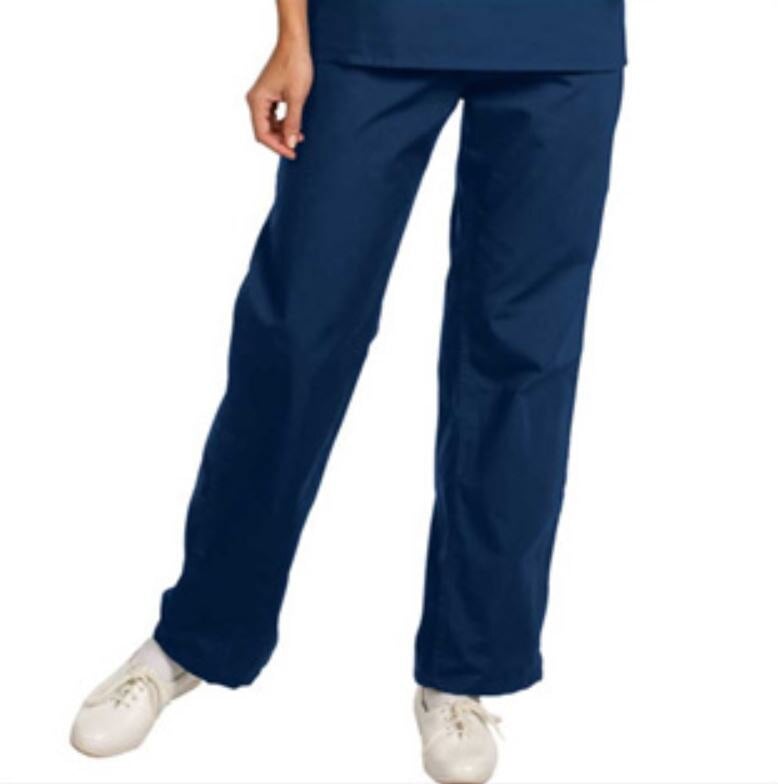 Fashion Seal Healthcare® Ladies' Drawstring Flare Pants, Petite Sizing - Navy, Extra Large