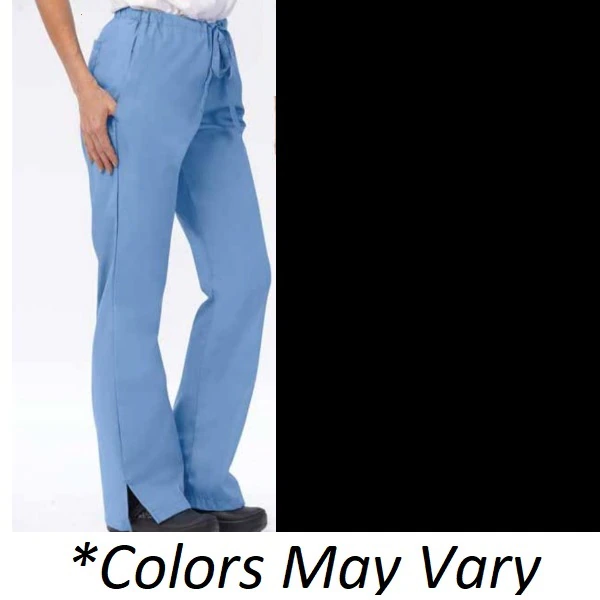 Fashion Seal Fashion Poplin Scrub Pant, Women's Petite, Flare Leg, Black, Small, 65% Polyester/35% Cotton, 3 Pockets