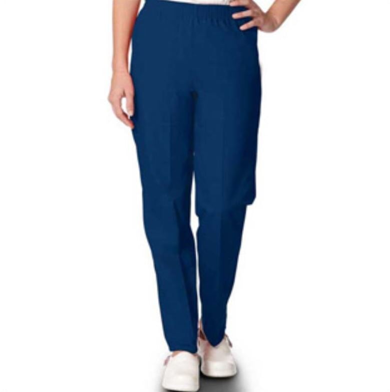 Fashion Seal Ladies Petite Scrub Pant, Navy, Large, 65% Polyester/35% Cotton Poplin