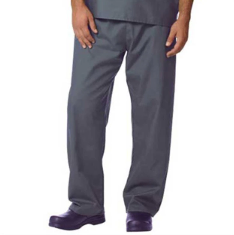 Fashion Seal Unisex Scrub Pant, Large, Pewter, 65% Polyester / 35% Cotton, Drawstring, 1 Pocket, Style 78877