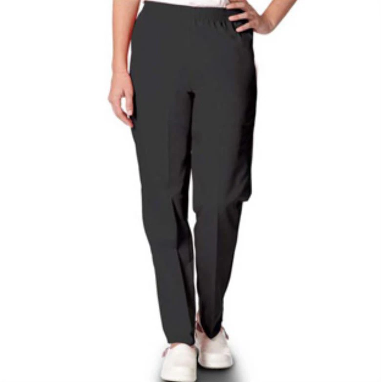 Fashion Seal Fashion Poplin Women's Scrub Pant, Petite, Black, Large, 2 Pockets, Each