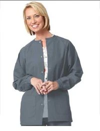 Fashion Seal Healthcare® Unisex Warm-Up Jacket, 65/35 Fashion Poplin®, Pewter, Extra Small, 01KEZKNM2P72SRT4165Z7HQJS4