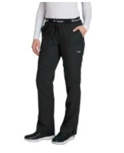 Grey's Anatomy Scrub Pant, Logo Waistband, Women's, Black, 3X-Large, Drawstring, 3 Pockets, Style 4275