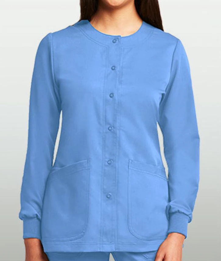Grey's Anatomy Round Neck Jacket, 4-Pocket, Ceil, X-Small, Each