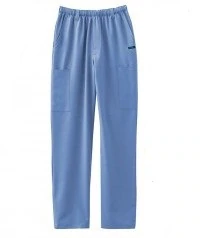 Jockey Scrub Pant, Men's X-Large, Ceil Blue, 7 Pockets, Mid Rise Straight Leg