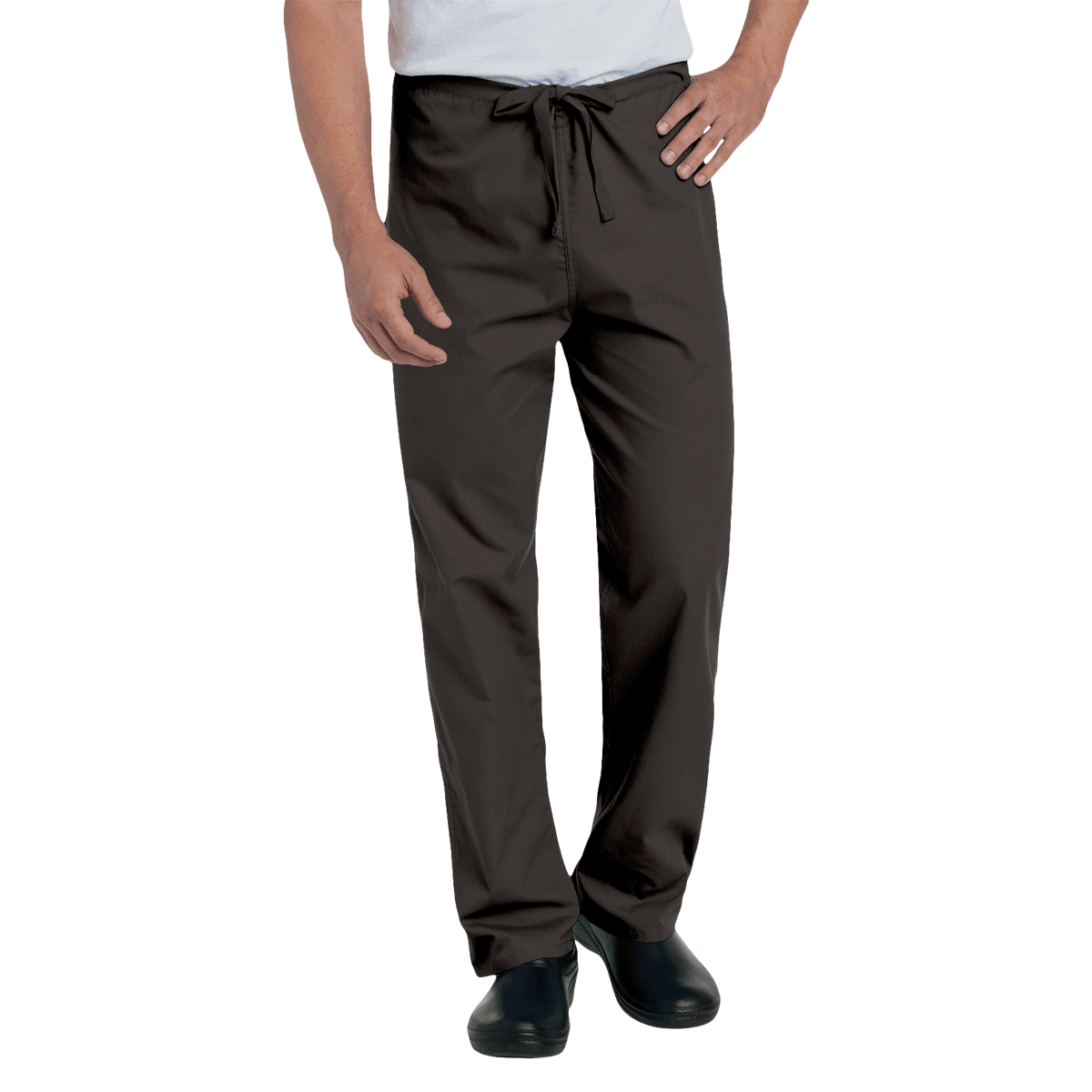 Landau Reversible Unisex Scrub Pant, Black, 65% Polyester / 35% Cotton, Mid Rise, Straight Leg, Drawstring Closure, Large, Tall, Each