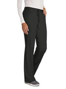 Grey's Anatomy Scrub Pant, 5 Pocket, Tie Front, Flare Leg, Women's, 3X Large, Black, 4232