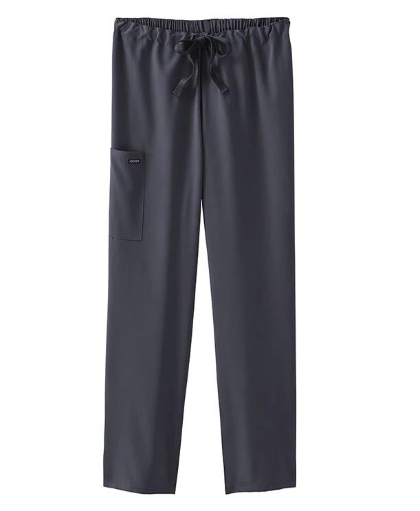 Jockey Scrub Pant, Unisex Drawstring, Charcoal, Small, 72% Polyester/21% Rayon/7% Spandex, Style 2338