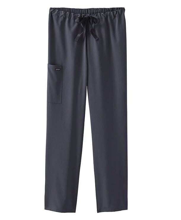 Jockey Scrub Pant Unisex Drawstring, Charcoal, 2X Large, 72% Polyester/21% Rayon/7% Spandex, 2338