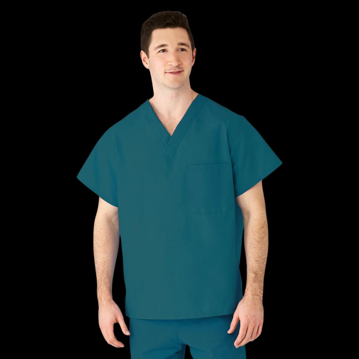 Medline Reversible V-Neck Scrub Shirt, Peacock, Large, 610