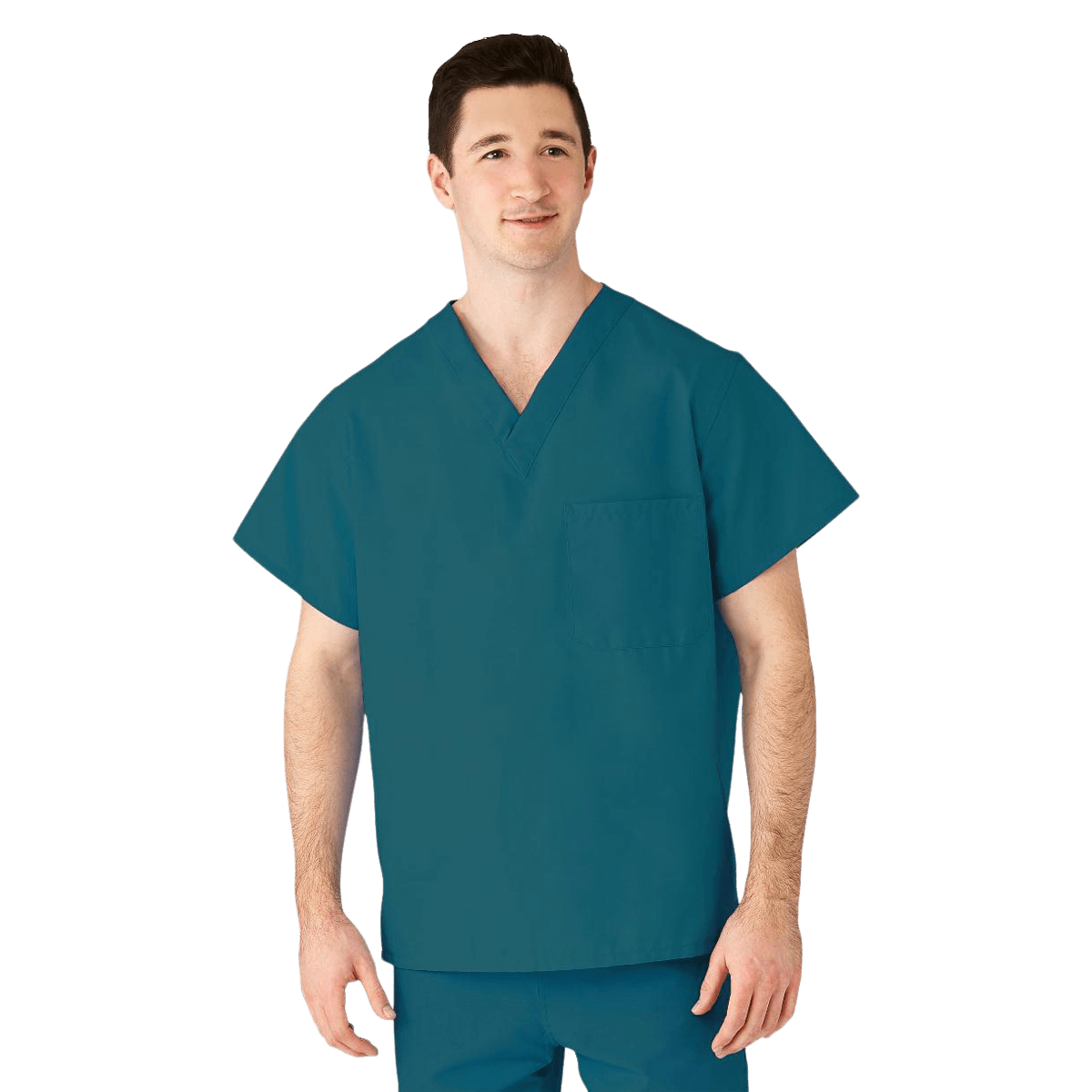 Medline Top Scrub Reversible V-Neck Scrub Shirt, Peacock, Small, 610