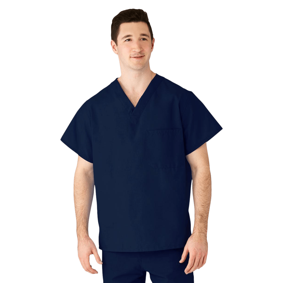 Medline M610N Reversible V-Neck Scrub Shirt, Adult, Navy, Small