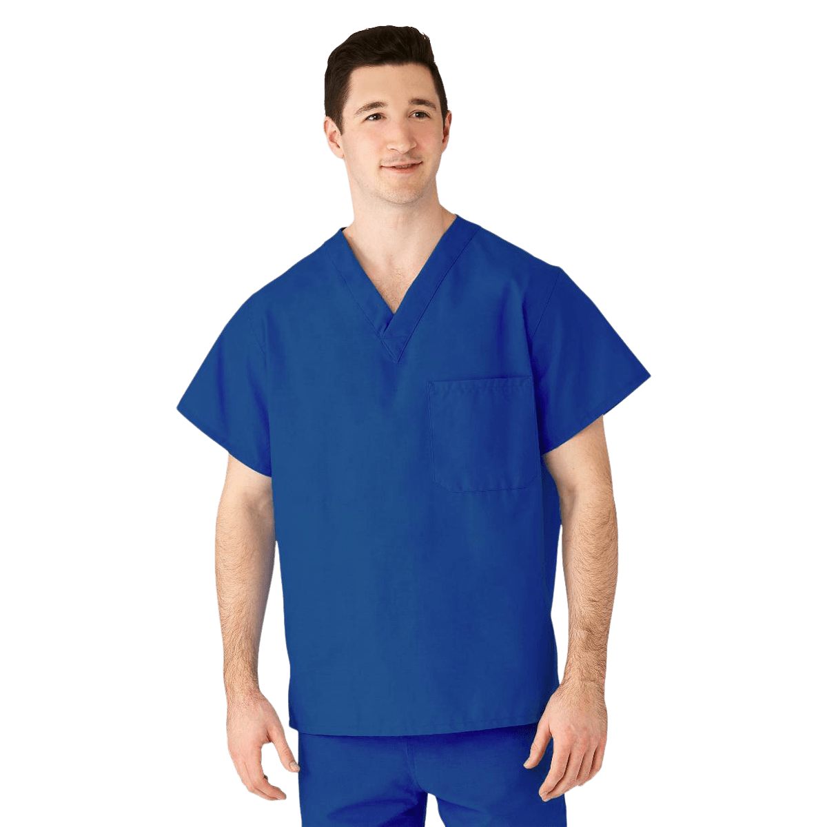 Medline M610N Reversible V-Neck Scrub Shirt, Sapphire, Small
