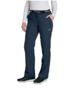Grey's Anatomy Scrub Pant with Logo Waistband, Women's, Medium, Steel, Drawstring Closure, 3 Pockets