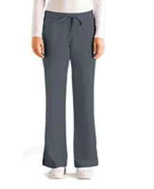 Grey's Anatomy Scrub Pant, 5 Pocket, Tie-Front, Women's, Small, Granite, 77% Polyester/23% Rayon, 4232