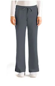 Grey's Anatomy Women's Scrub Pant, 5-Pocket, Drawstring, Slight Flare, Granite, 2X-Large