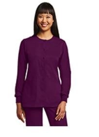 Grey's Anatomy Round Neck Jacket, 4-Pocket, Wine, Large