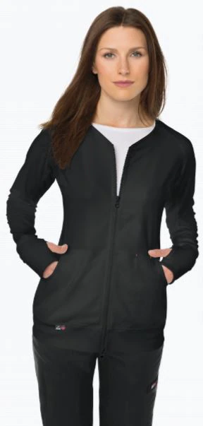 Koi Design Clarity Lite Rib Warm-Up Jacket, Black, Small