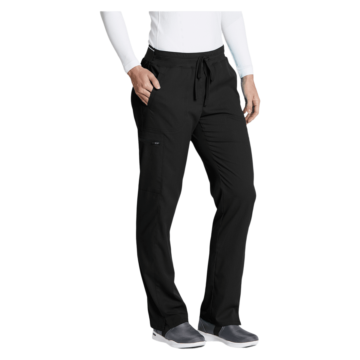 Grey's Anatomy Kim Scrub Pant, 3 Pocket, Petite, Black, Women's