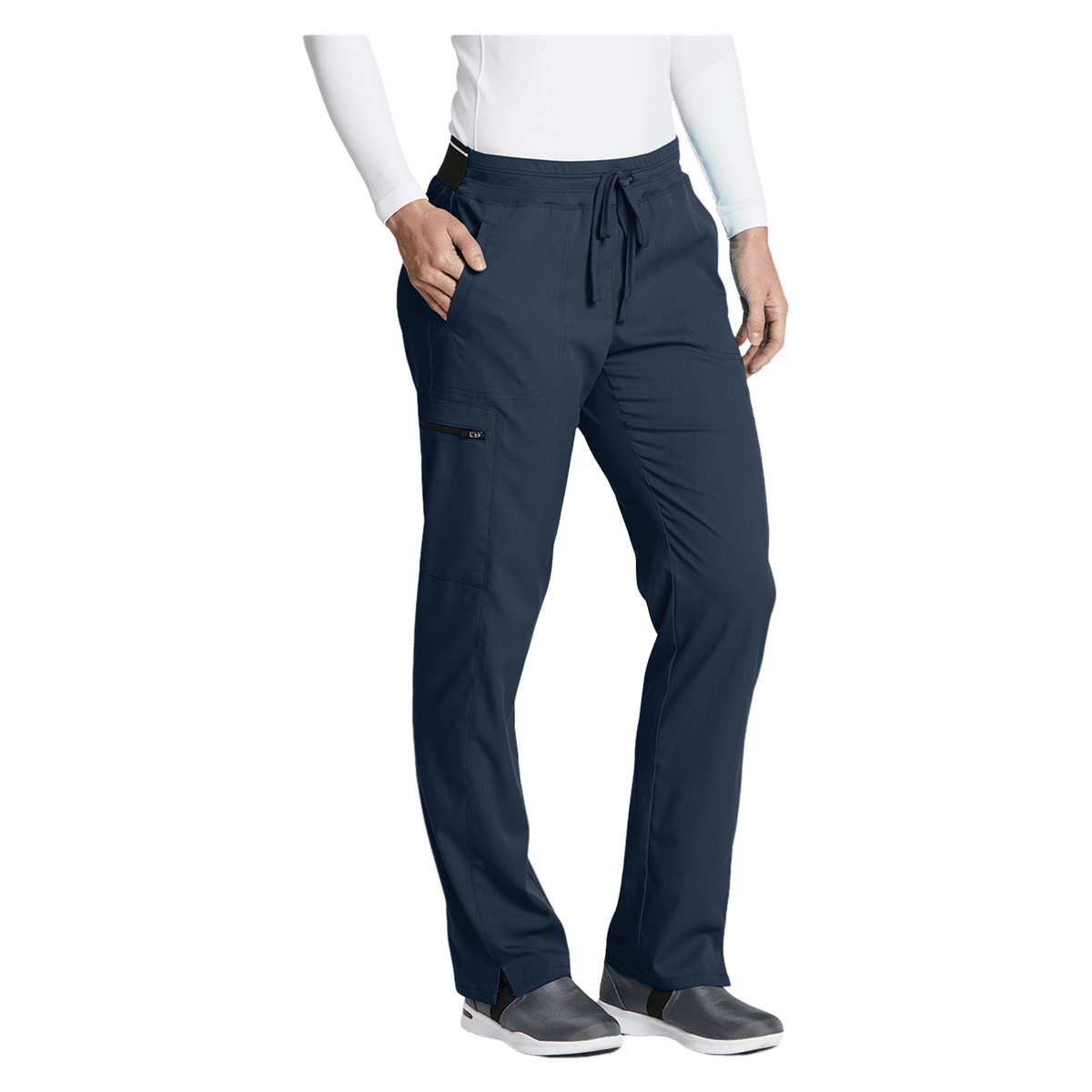 Grey's Anatomy Kim Scrub Pant, 3 Pocket, Petite, Steel, Womens
