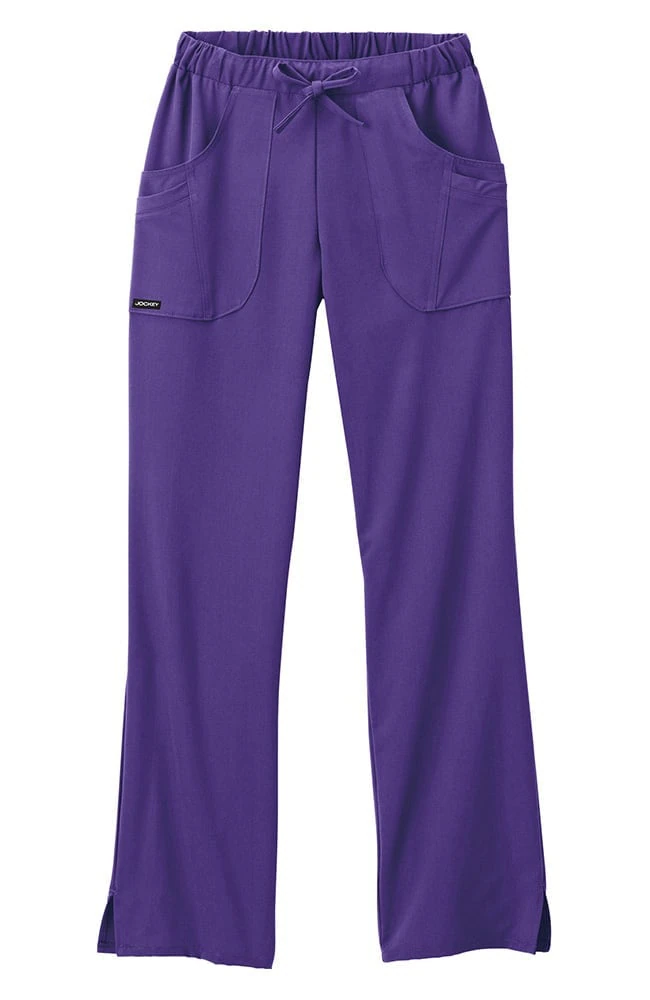 Jockey Women's Scrub Pant, 4-Pocket, Charcoal, 3X-Large, White Swan