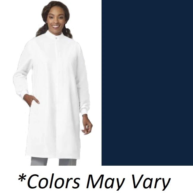Superior Uniform Texture-Shield® Unisex PFAS-Free Lab Coat, Navy, X-Large, Fluid Resistant, AAMI Level 1, 1 Each