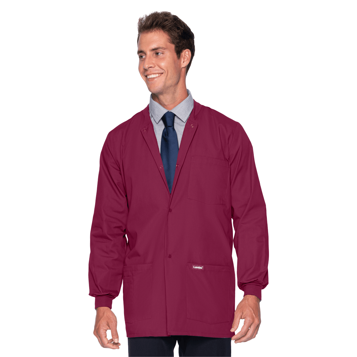 Landau Warm-Up Jacket, 5-Pocket, Wine, Large