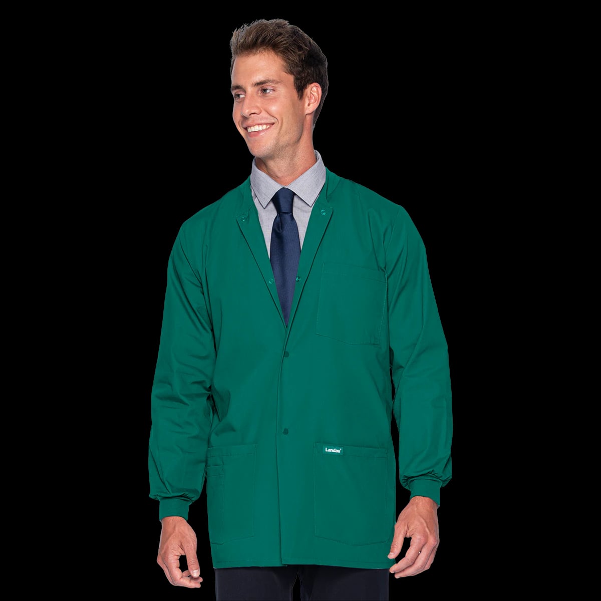 Landau Uniforms Warm-Up Jacket, 5-Pocket, Hunter Green, Large