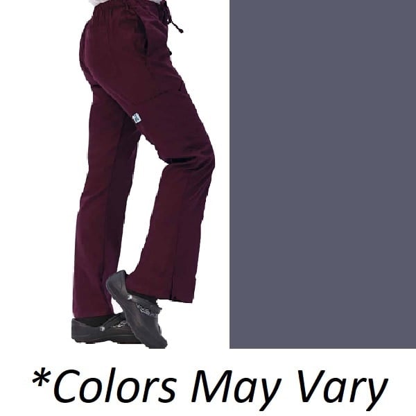 Fashion Seal Cargo Flare Pants, 7-Pocket, Women's Medium, Pewter, 65% Polyester/35% Cotton