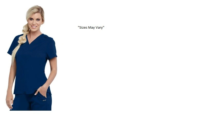 Grey's Anatomy Bree Scrub Top, V-Neck, 1 Pocket, Spandex Stretch, 2X Large, Indigo, 01KEZKNS8FP307CREZHHER65Z3