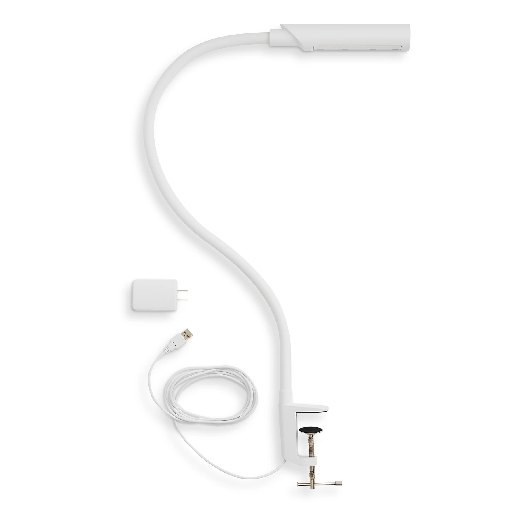 UberLight Flex 3100TL LED Task Light, Gooseneck, 110/120V, 6 Watt, with Clamp, White