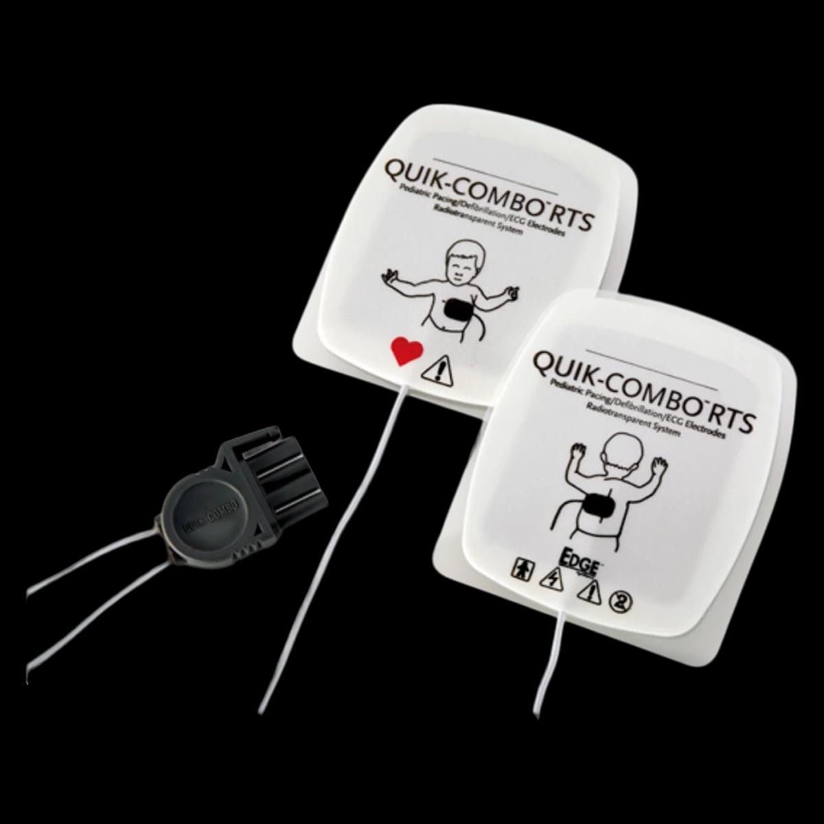 Physio-Control LIFEPAK Edge Pad Electrode, Pediatric, 4x3.5" Conductive Adhesive Gel, Multicolor, 1 Pair