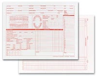 Chart Dental Record/History, 2-Sided, 8.5 in x 11 in, White with Red Ink, 100/Box