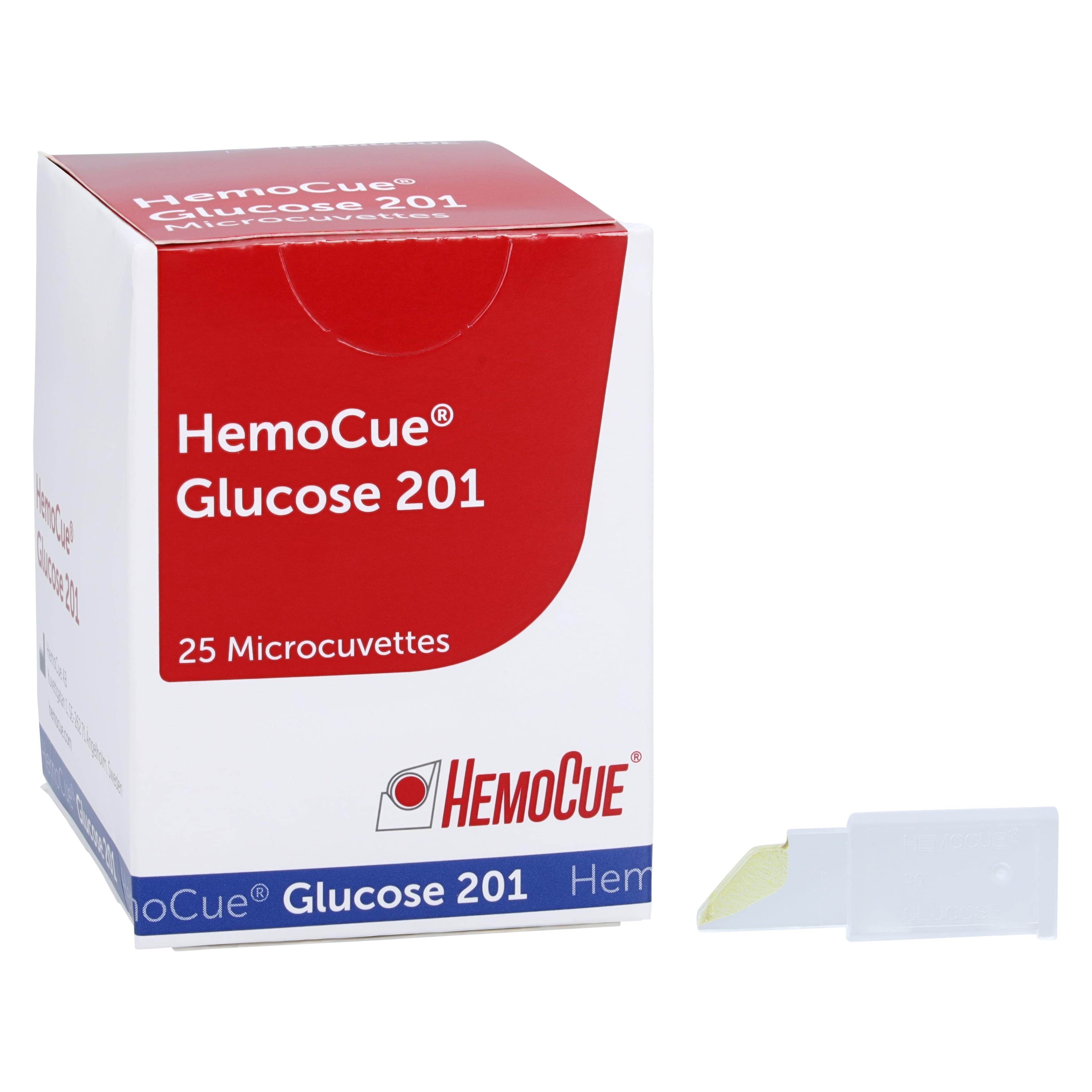 HemoCue Glucose 201 Micro Cuvette, CLIA Waived, Individually Wrapped, 50/Box
