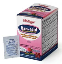 Medique Ban-Acid Antacid Tablets, Max Strength, 750 mg, Berry, 150 Tablets (75 x 2)/Box