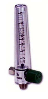 Precision Medical Oxygen Flowmeter, 0-15 L/min, Metal, No Connector