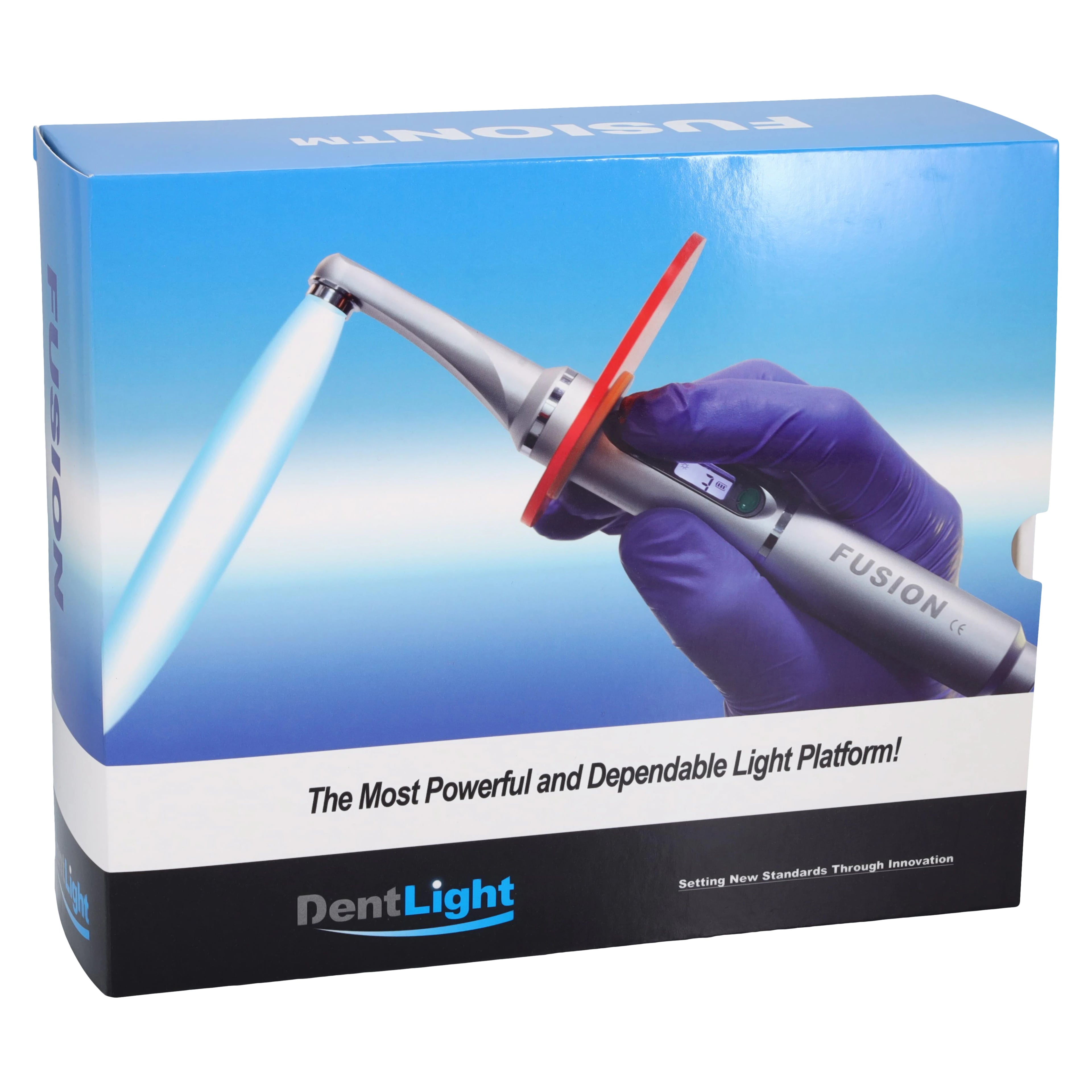 DentLight Fusion Grand Curing Light Kit, 4000 mW/cm², Multiwavelength 395–480 nm, 12mm Tip, Cordless