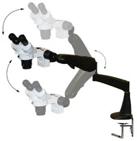 LW Scientific DM Dual Mag Stereoscope with Pneumatic Arm