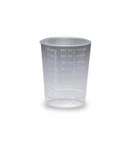 Medegen Intake Tumbler, 8 oz, Polystyrene, Graduated, Clear, Without Lid, 500/Case