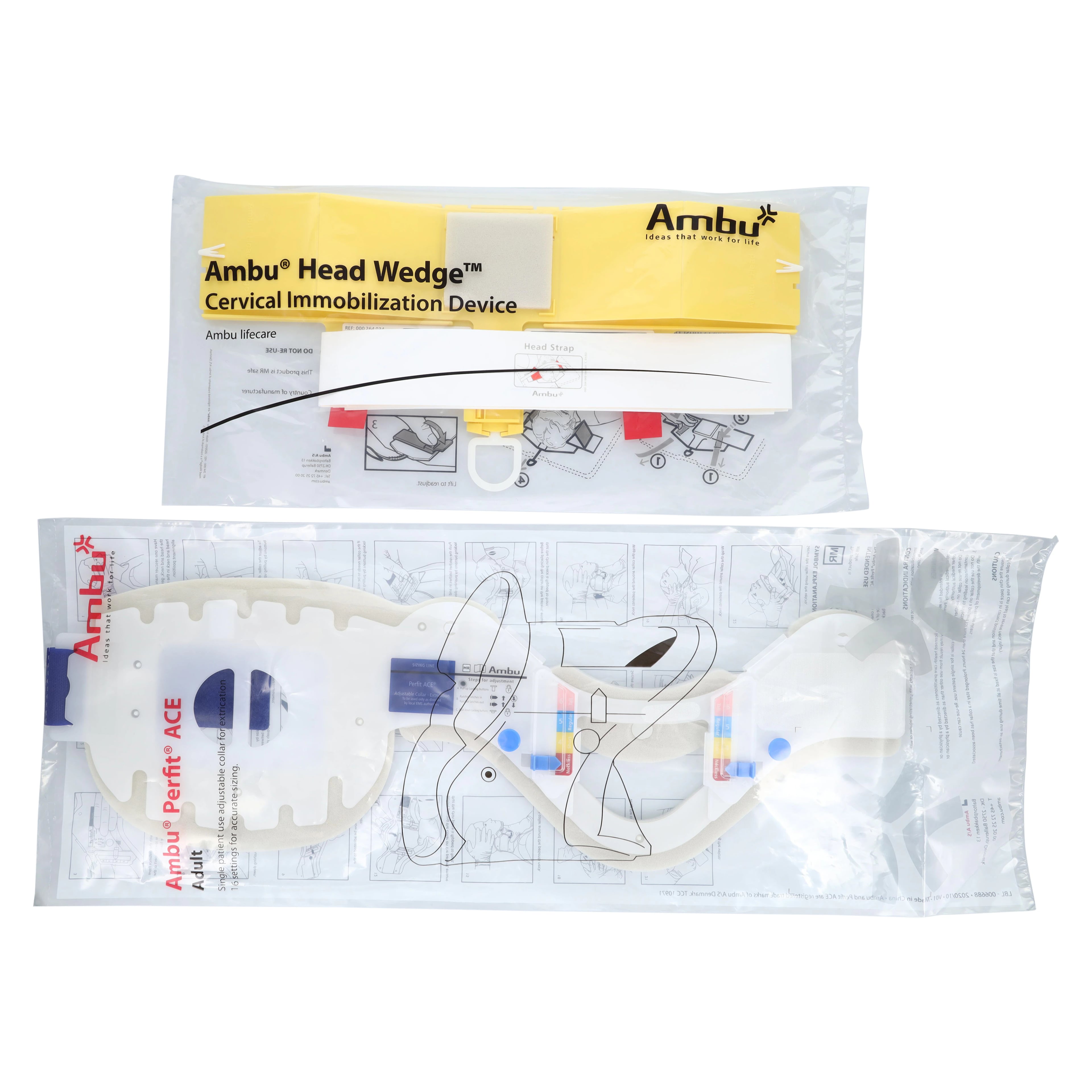 Ambu Perfit ACE Extrication Collar with Head Wedge, One Size, Adult