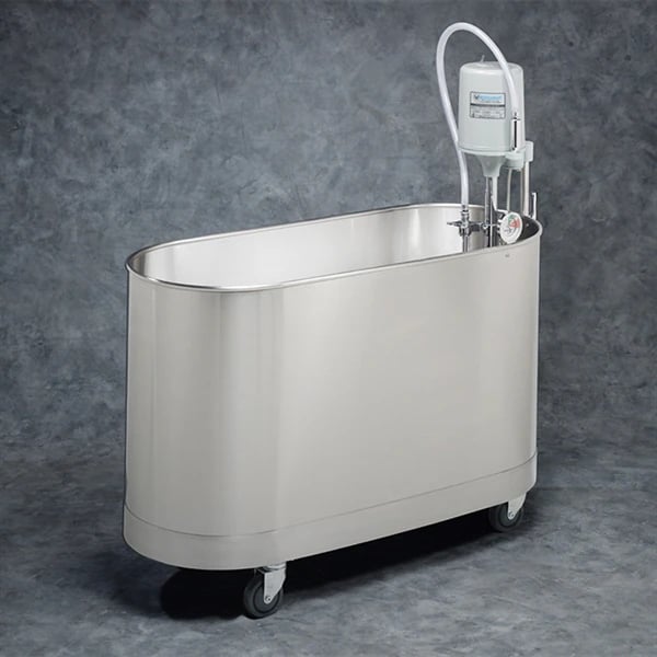 Whitehall Whirlpool Sports Mobile 8 Hydrotherapy Whirlpool, 85 gal, Stainless Steel, Mobile with Casters