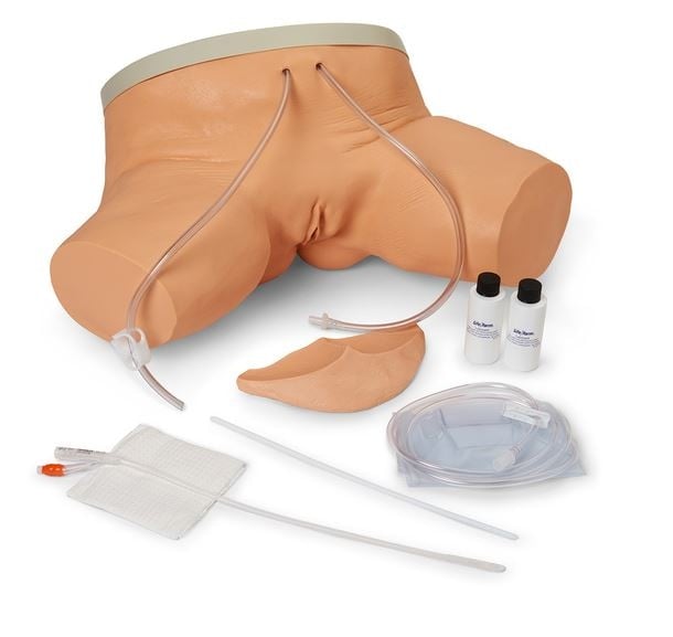 Nasco Life/form Female Urinary Catheterization Simulator with Carry Case, Lubricant, and Silicone Catheter