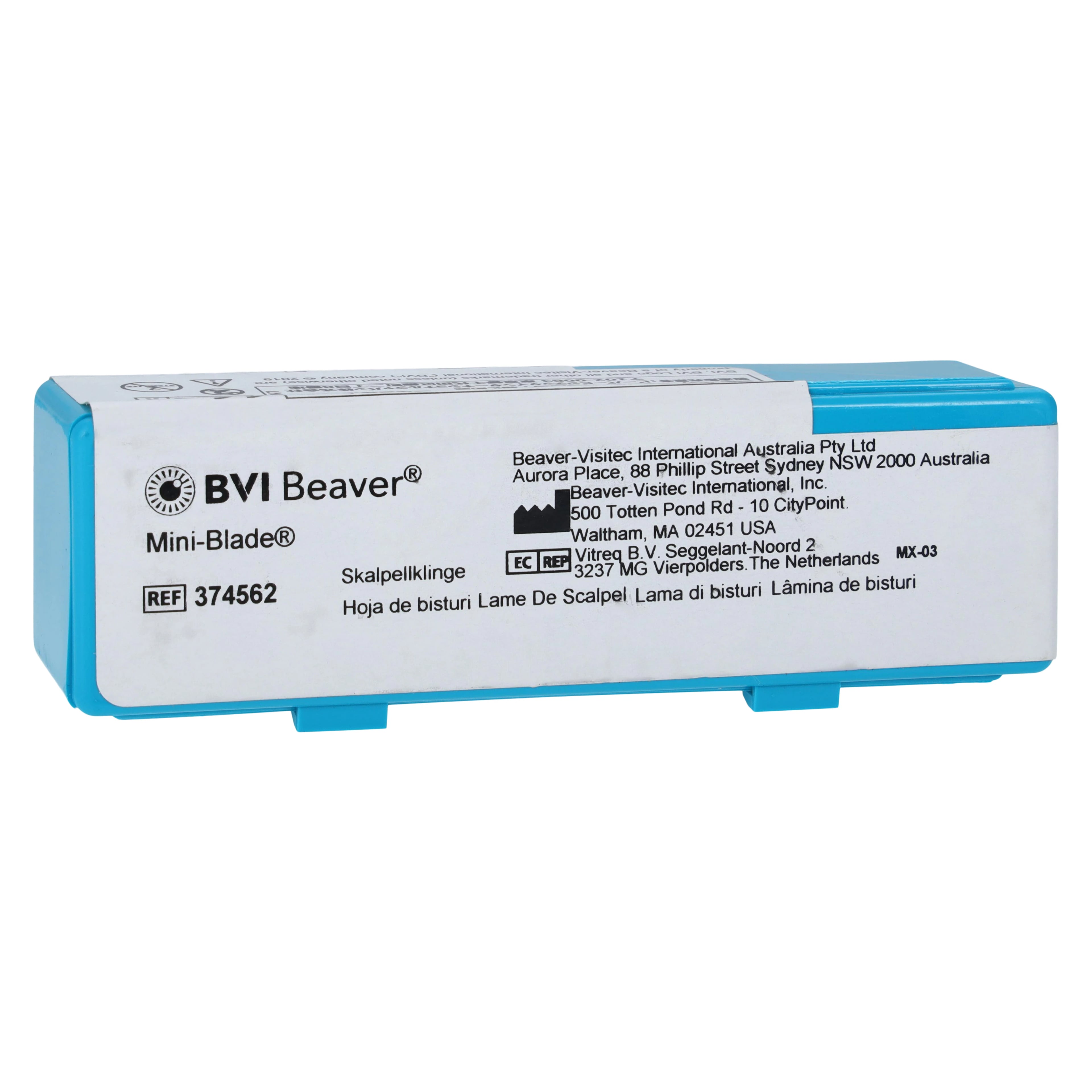 Beaver-Visitec Mini Blade Sterile #62, Stainless Steel Orthopedic Blade, 1-1/4"