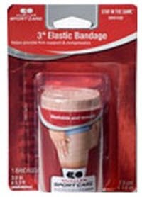 Mueller Sports Medicine Stretch Bandage Elastic, Beige with Clips, 4" x 5.3', 12/Dz